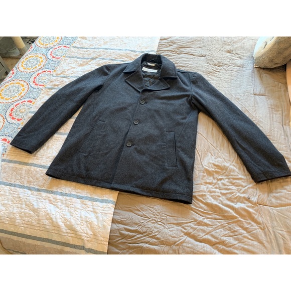 Perry Ellis Portfolio Wool Blend Peacoat LT - Picture 4 of 5